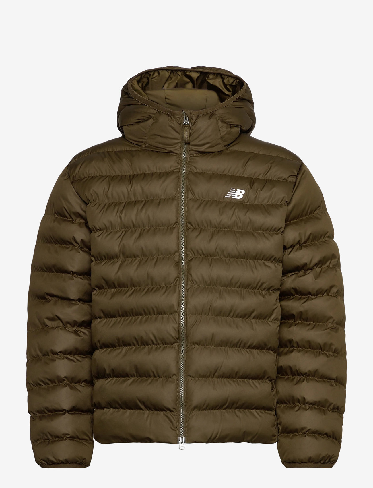 New Balance - Sport Essentials Hooded Puffer Jacket - vinterjackor - woodland - 0