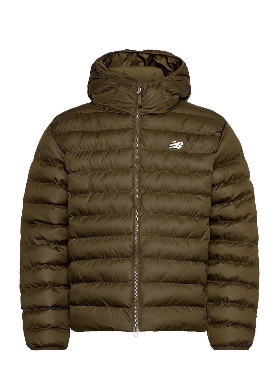 New Balance - Sport Essentials Hooded Puffer Jacket - daunenjacken - woodland - 0