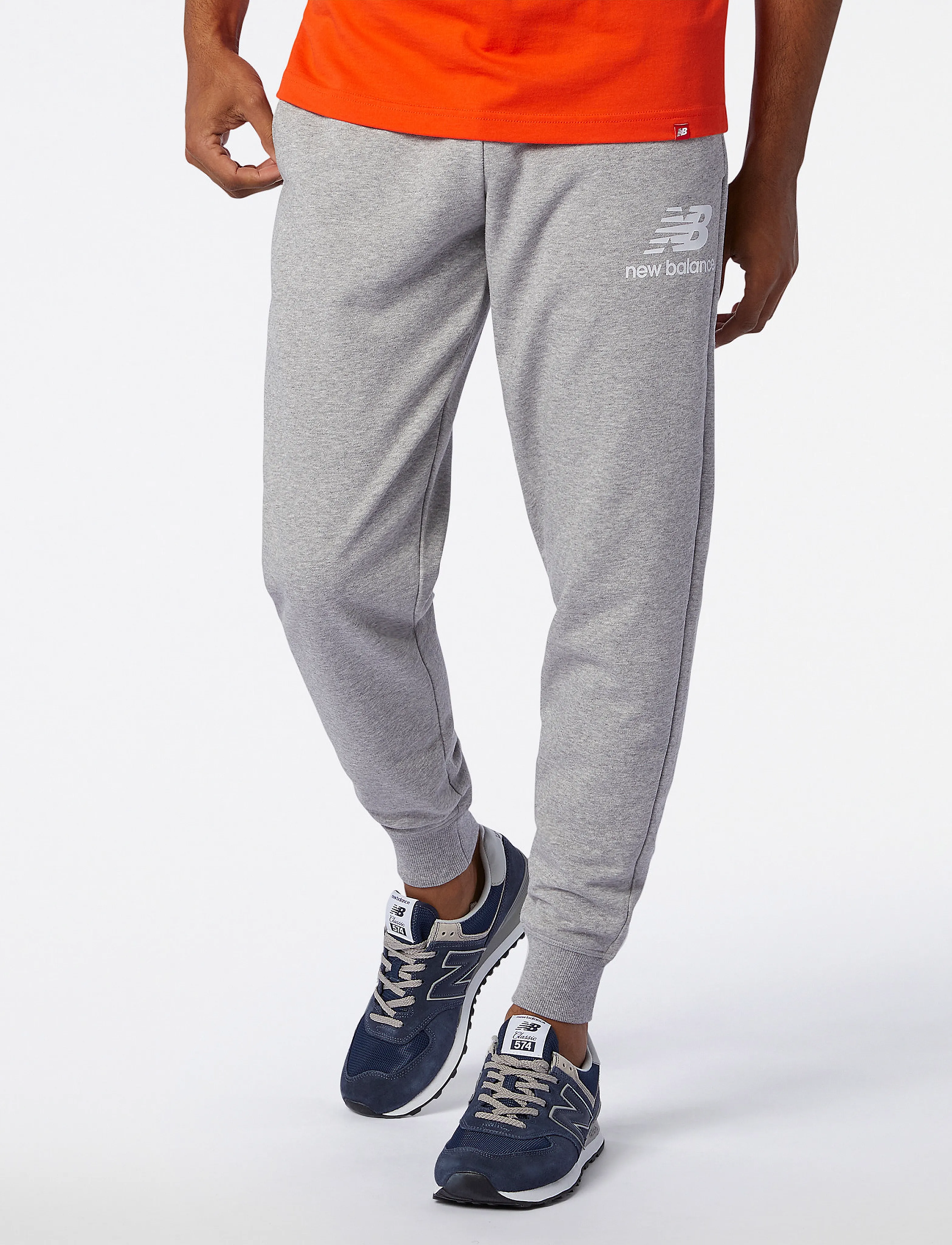 New Balance - NB Essentials Stacked Logo Sweatpant - athletic grey - 2