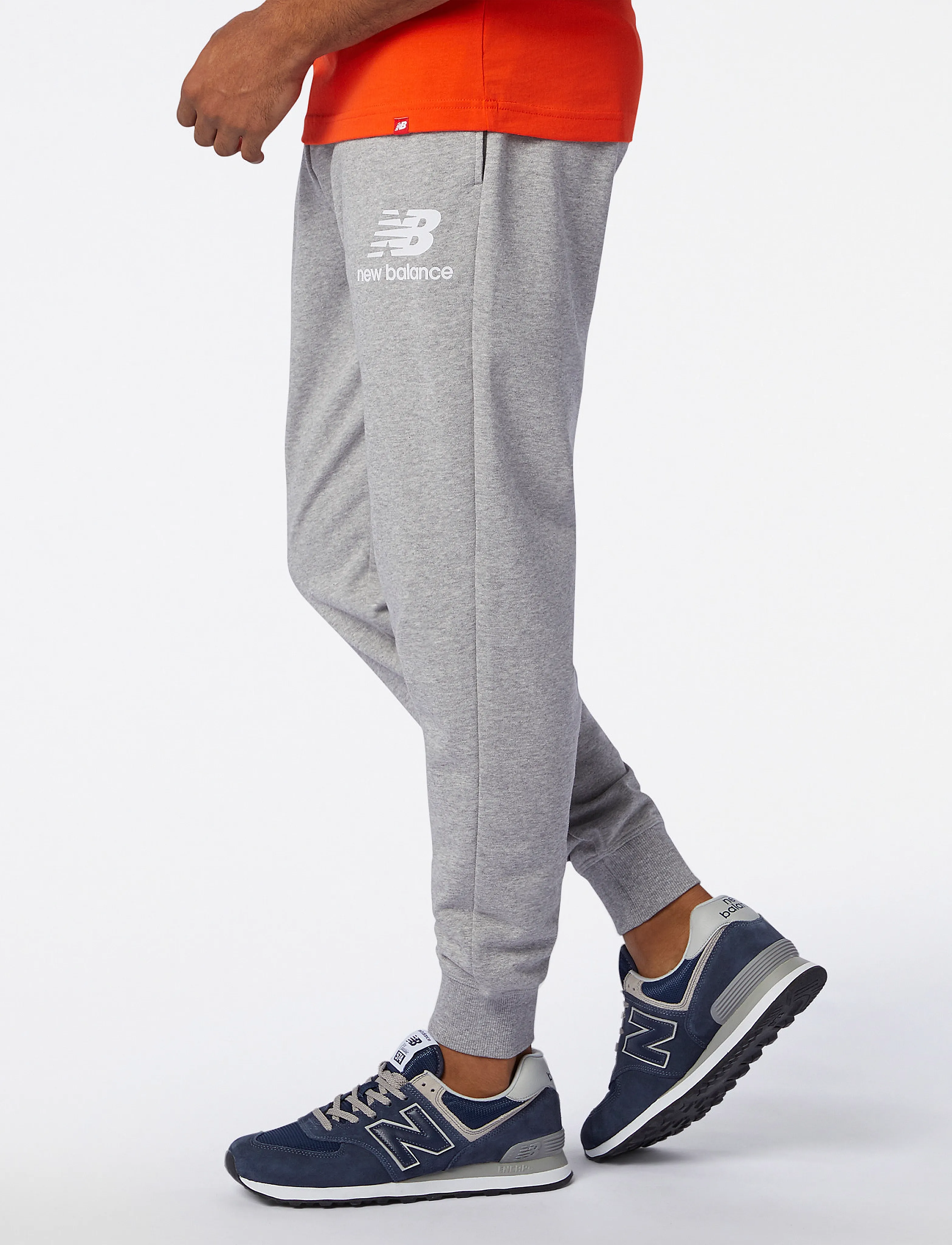 New Balance - NB Essentials Stacked Logo Sweatpant - athletic grey - 3