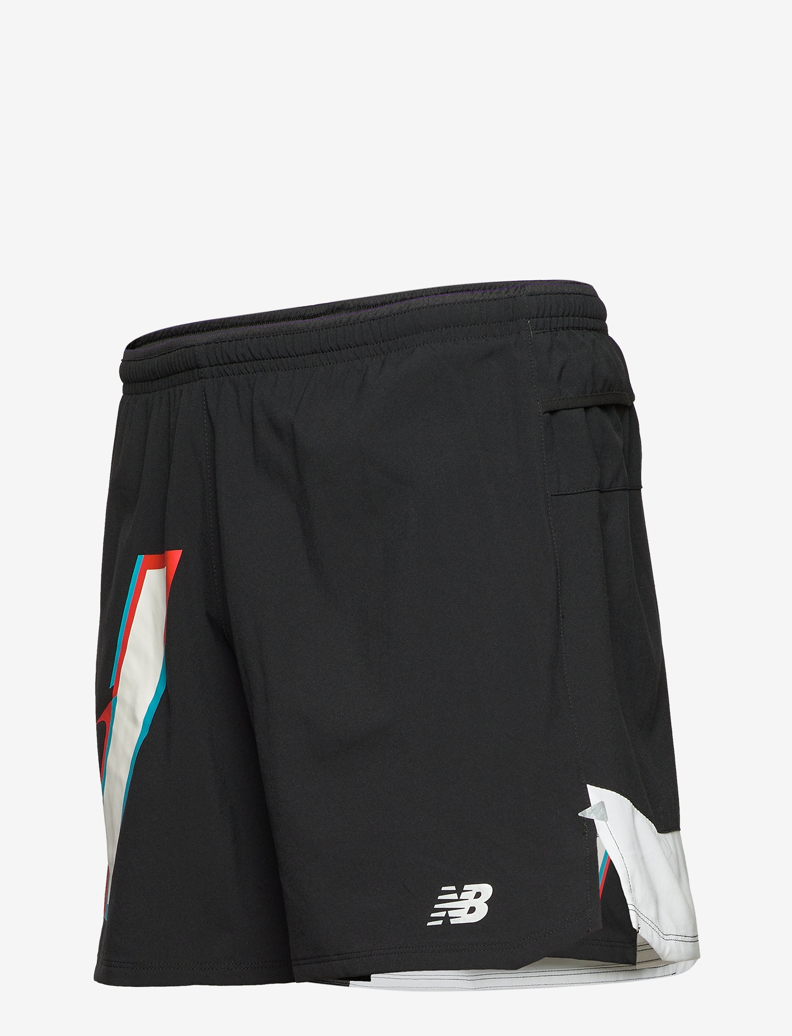 New Balance - PRINTED IMPACT RUN 5IN SHORT - black/wave blue - 3