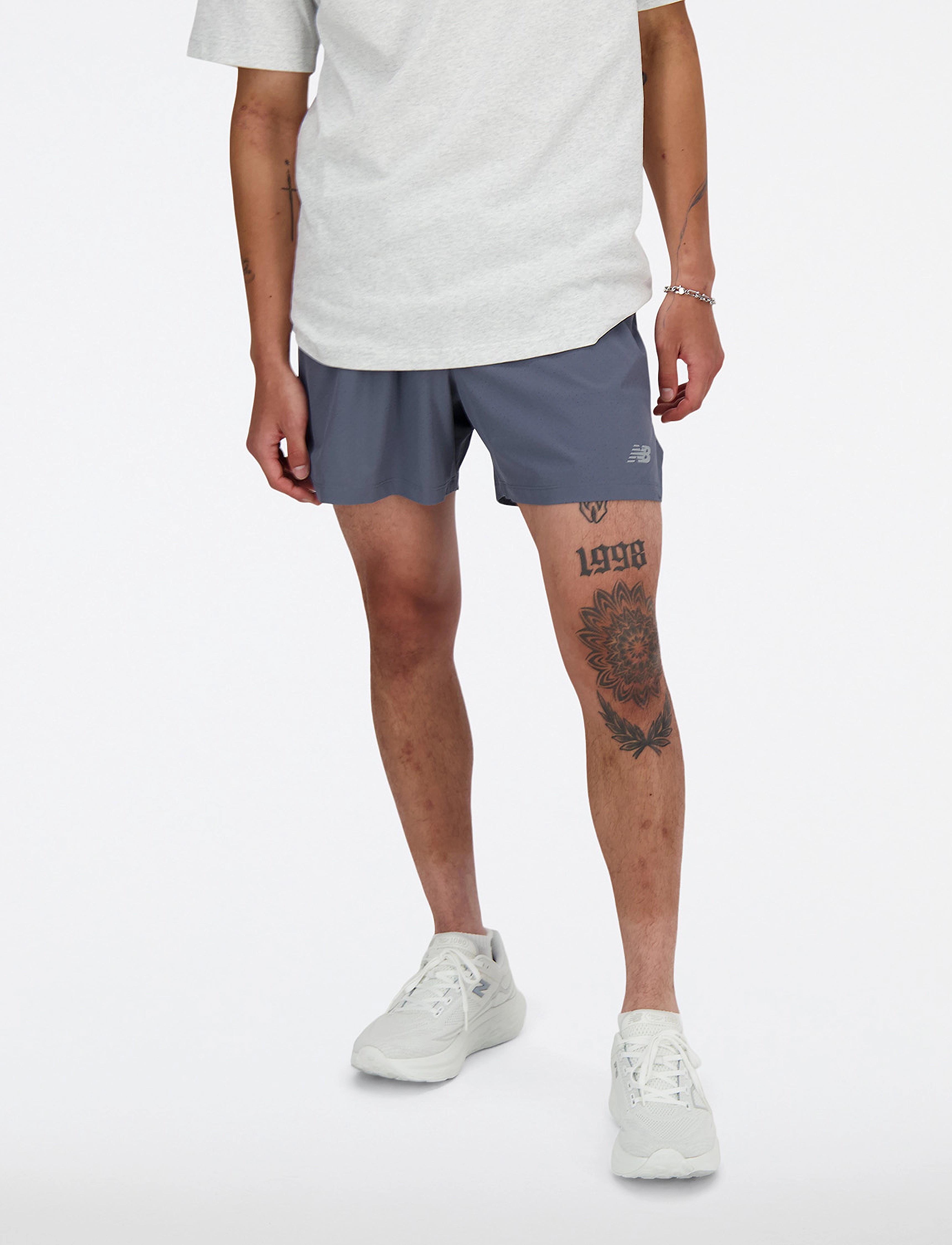 New Balance Rc Short 5", XXL, Grey, Sport Shorts > Sport Training Shorts, Herre