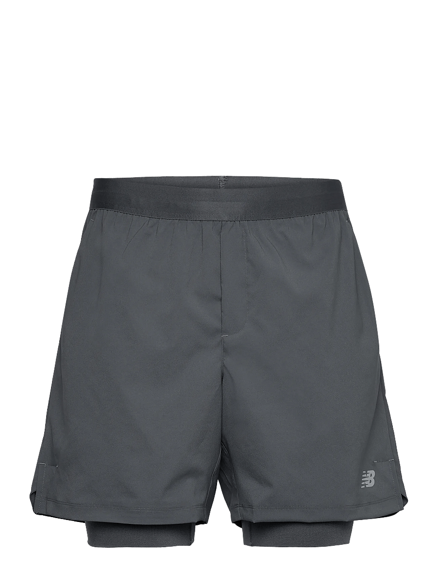 New Balance - AC Lined Short 7" - laufshorts - graphite - 0