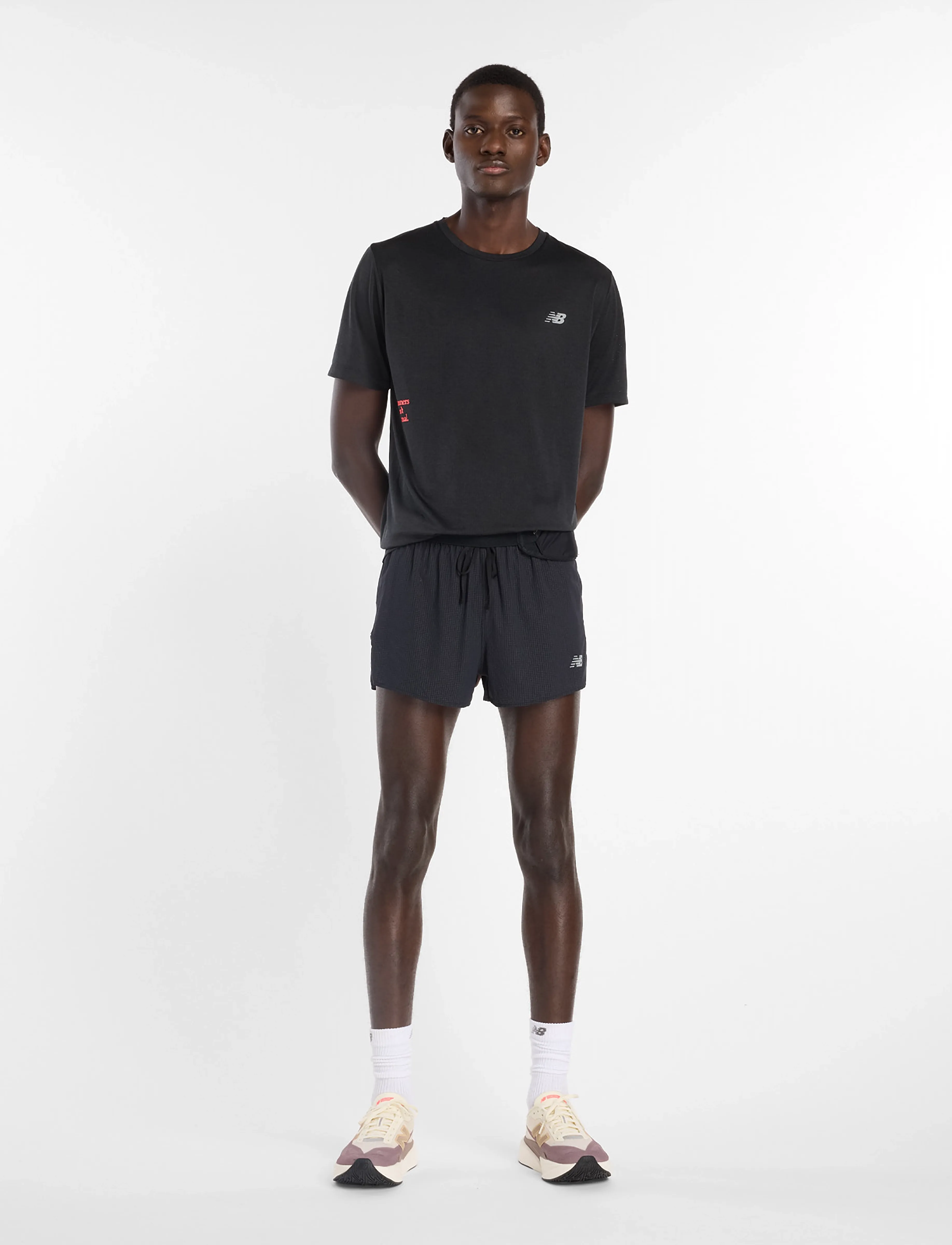 New Balance RC Ultra Light Split Short 3" - Streetstyle - BLACK / black