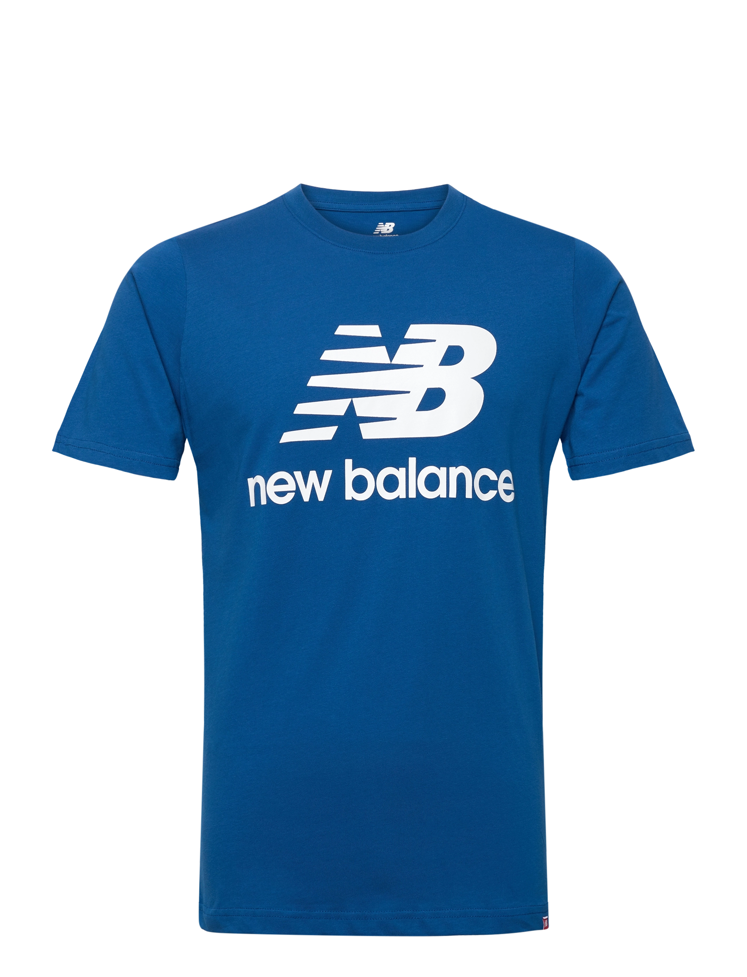 Essentials Stacked Logo Tee - BLUE GROOVE