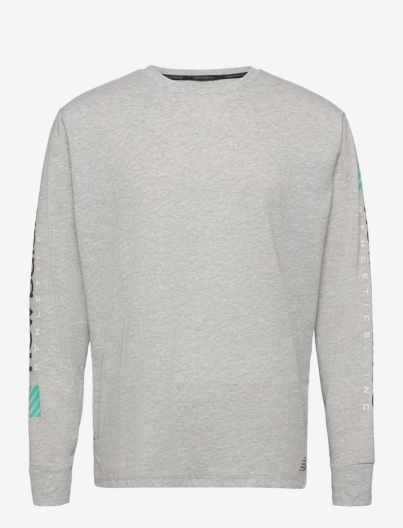New Balance - RWT GRAPHIC LONGSLEEVE - bluzki z długim rękawem - athletic grey - 0