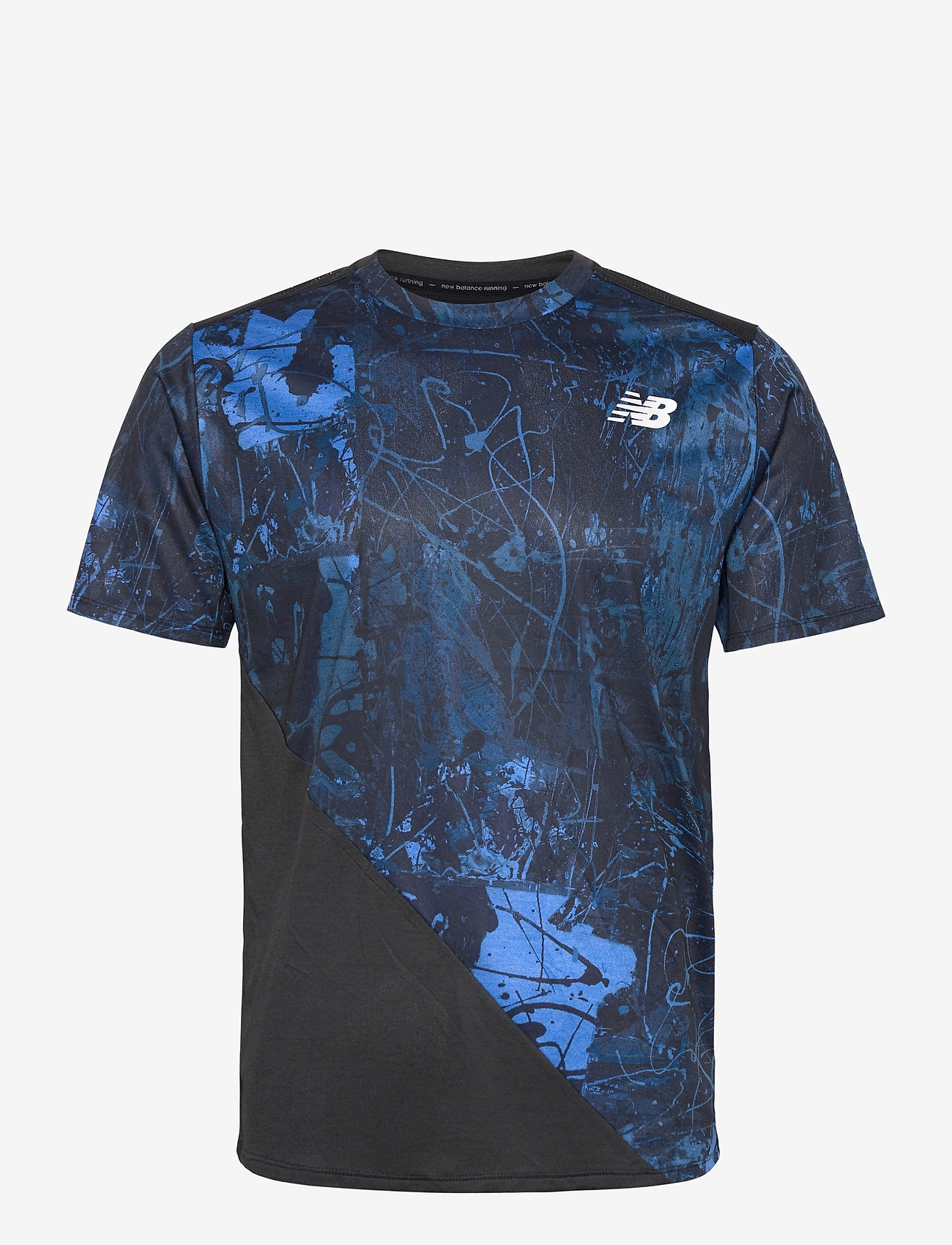 New Balance - Printed Fast Flight Short Sleeve - black/cobalt blue - 0