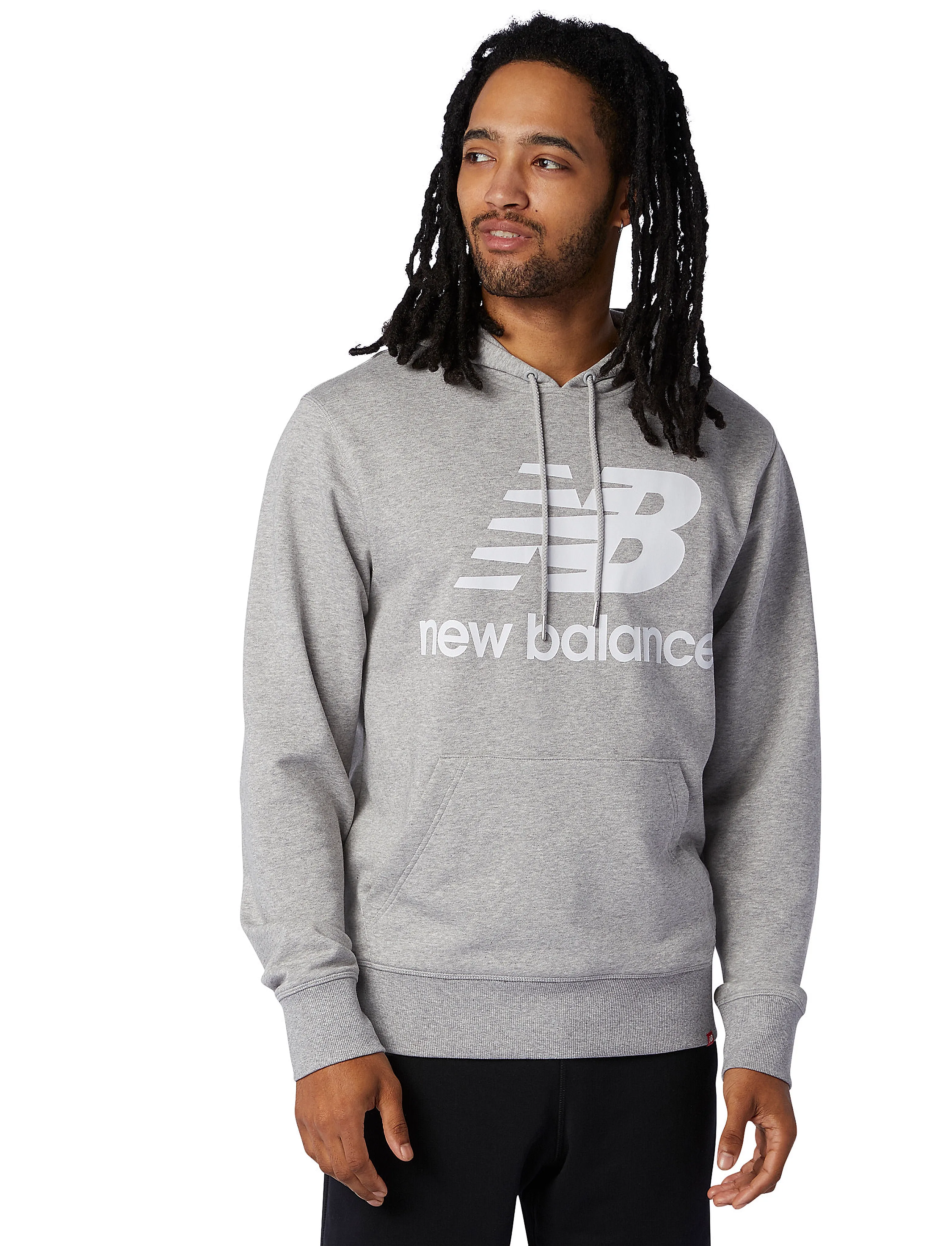 New Balance - NB Essentials Stacked Logo Po Hoodie - athletic grey - 2