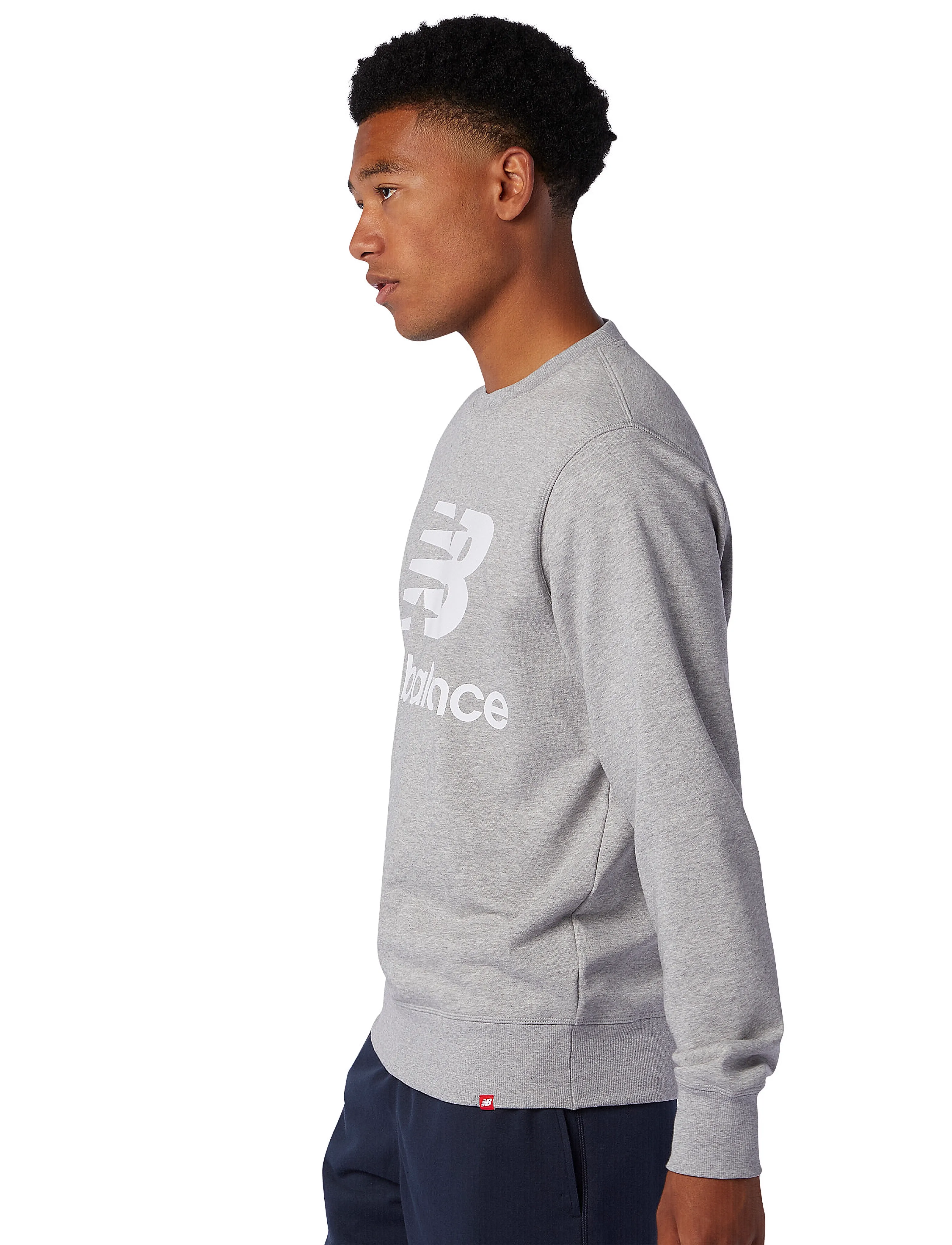 New Balance - NB Essentials Stacked Logo Crew - athletic grey - 3