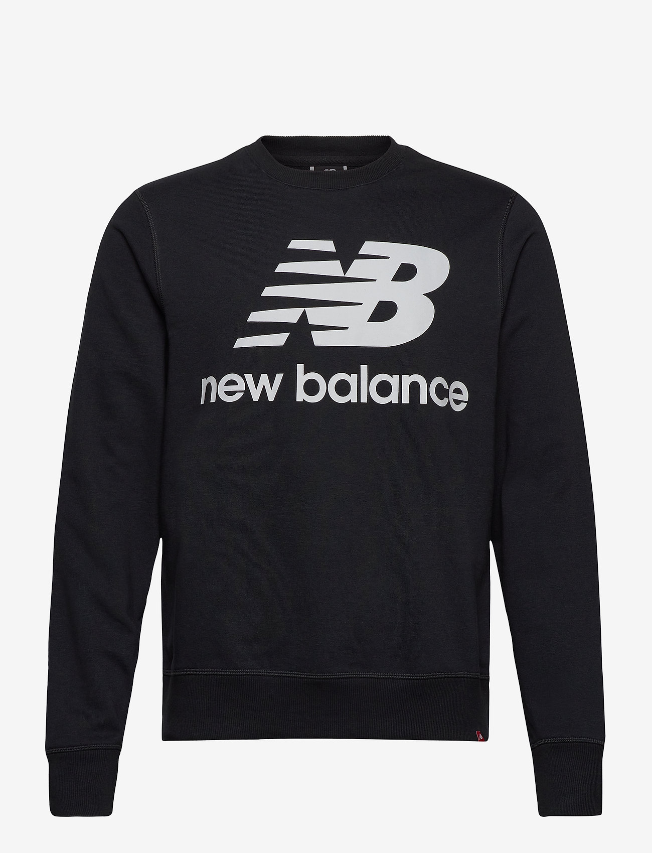 NB Essentials Stacked Logo Crew - BLACK