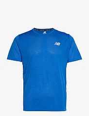 New Balance - Impact Run Short Sleeve - short-sleeved t-shirts - cobalt heather - 0