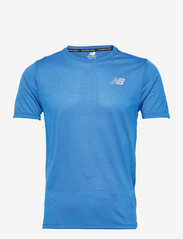 New Balance - Impact Run Short Sleeve - short-sleeved t-shirts - serene blue heather - 0