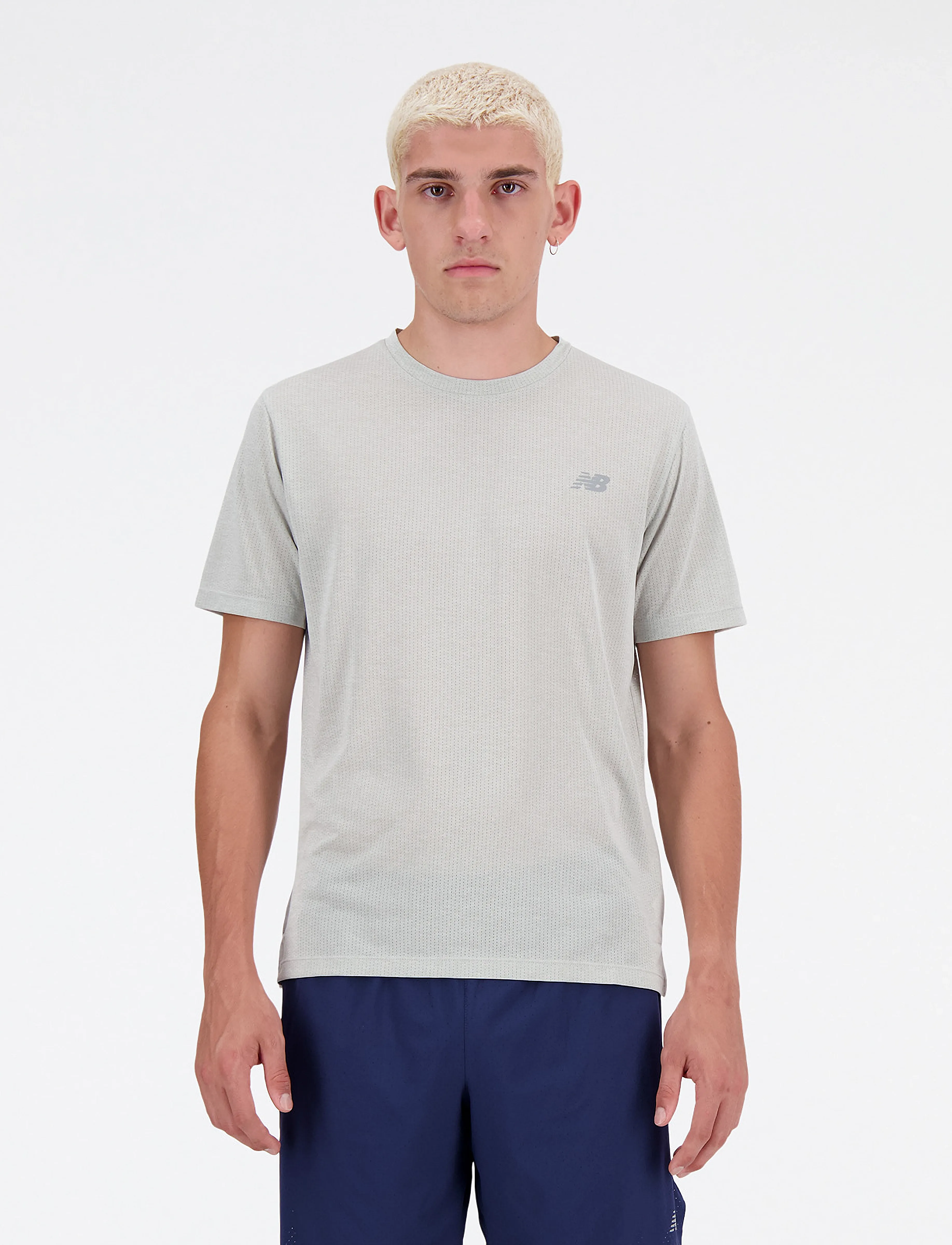New Balance Athletics T-Shirt, M, T-shirts, Grau - Short-sleeved, Männerswear