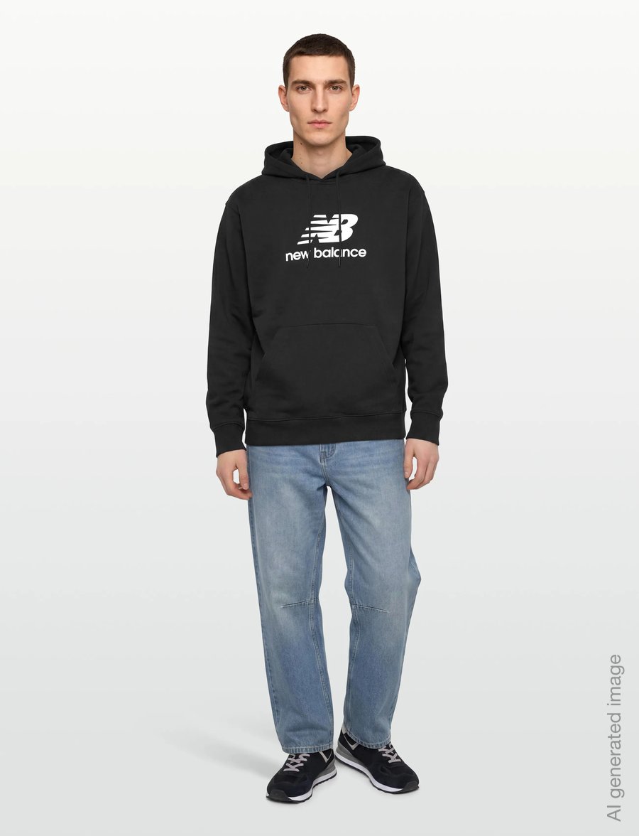 New Balance - Sport Essentials French Terry Logo Hoodie - tops - black - 0