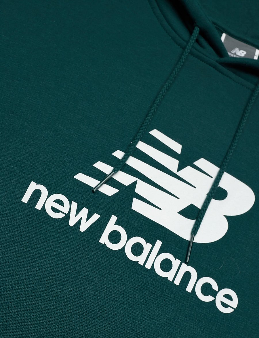 New Balance - Sport Essentials French Terry Logo Hoodie - tops - medusa green - 2