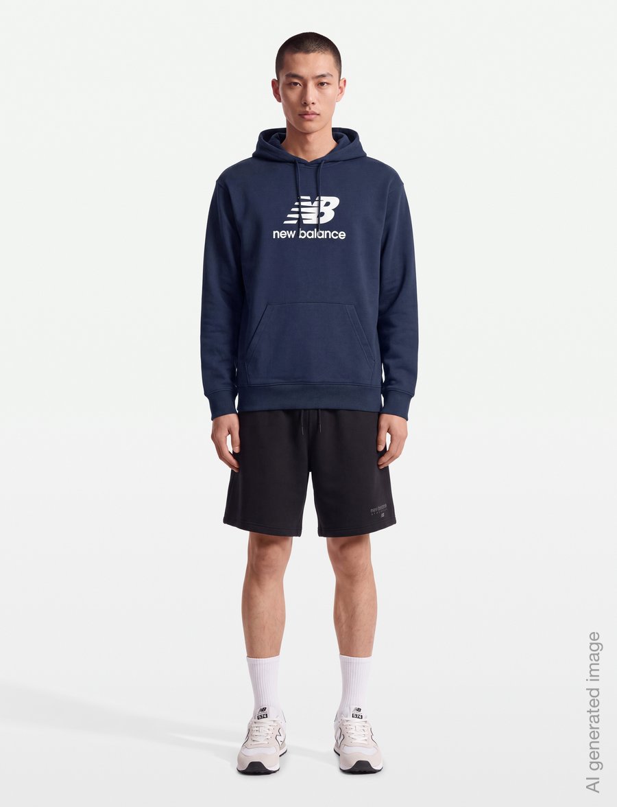 New Balance - Sport Essentials French Terry Logo Hoodie - sweatshirts - nb navy - 0