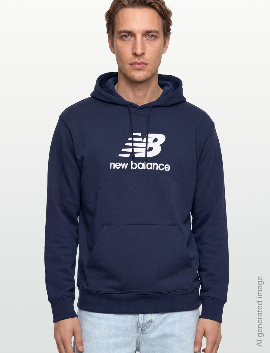 New Balance - Sport Essentials French Terry Logo Hoodie - overdele - nb navy - 3