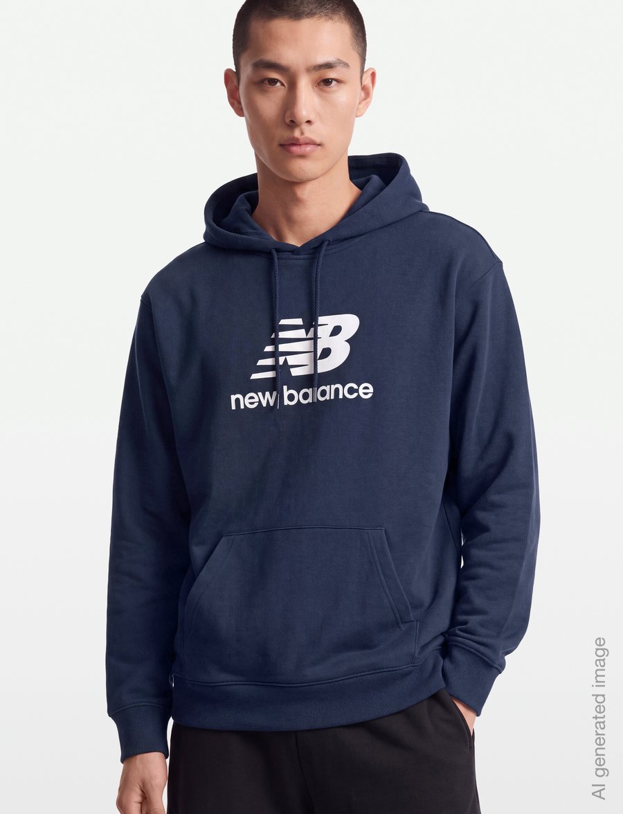 New Balance - Sport Essentials French Terry Logo Hoodie - sweatshirts - nb navy - 3