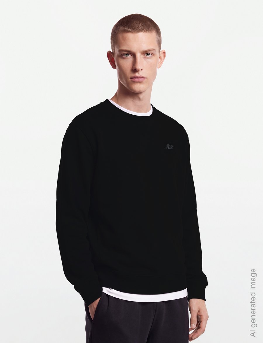 New Balance - Athletics French Terry Crew - oberteile - black - 3