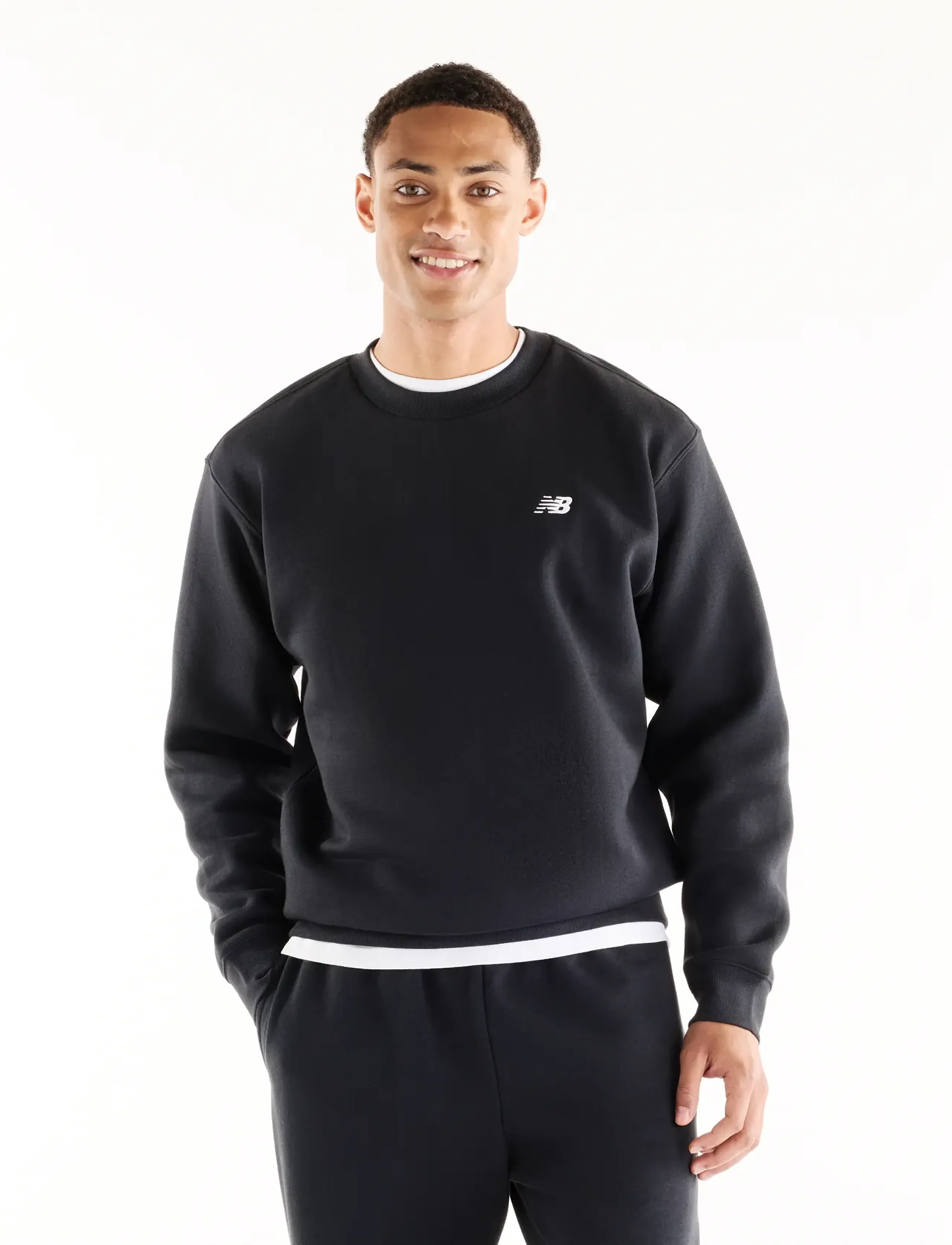New Balance Sport Essentials Fleece Crew - Sweatshirts - BLACK / black