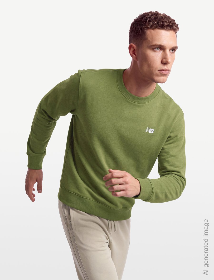 New Balance - Sport Essentials Fleece Crew - Överdelar - sport green - 3