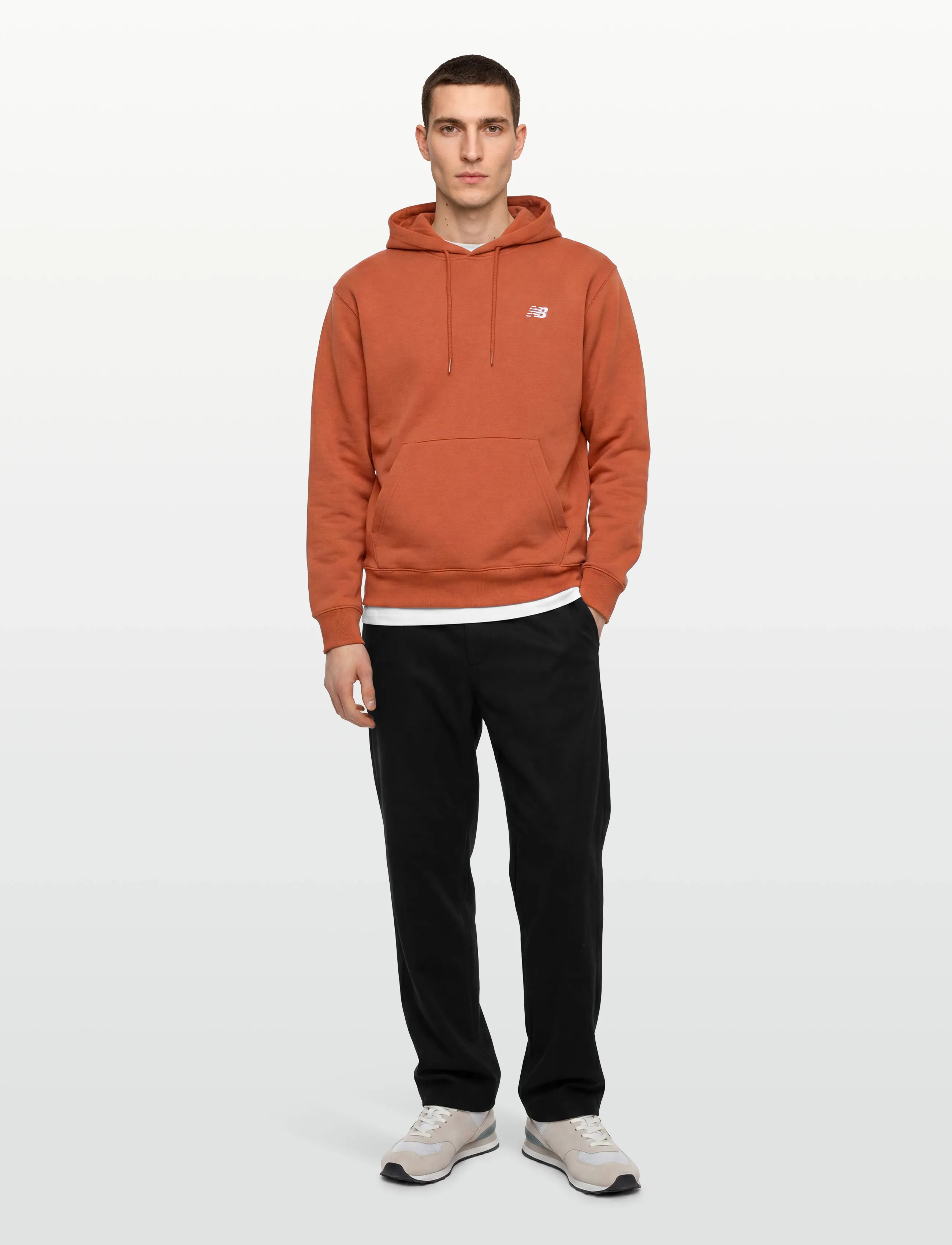 New Balance Sport Essentials Fleece Hoodie, S, Orange, Sport Sweatshirts & Hoodies > Sport Hoodies, Herre