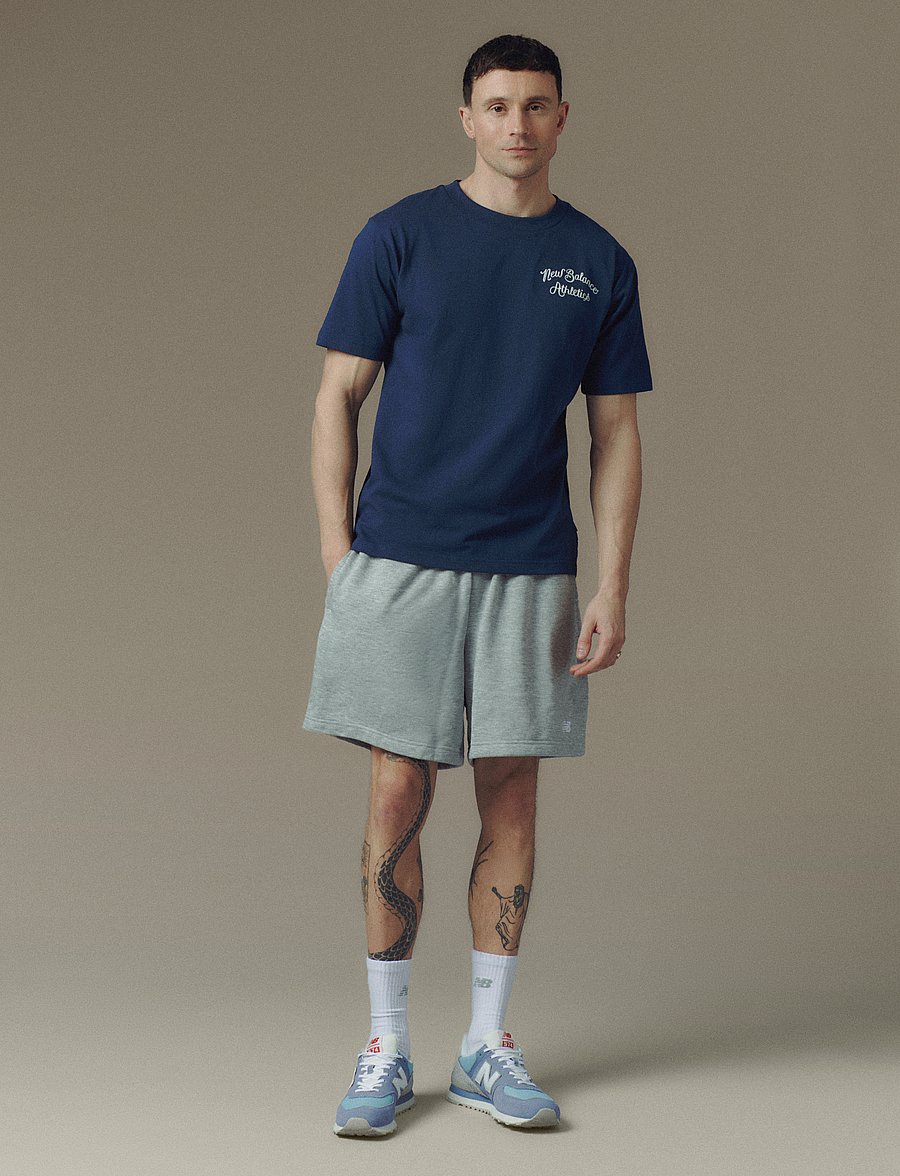 New Balance - Athletics Cotton T-Shirt - oberteile & t-shirts - nb navy - 0
