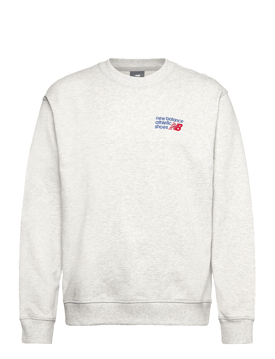 New Balance - Athletics Premium Logo Crew - tops - ash heather - 1