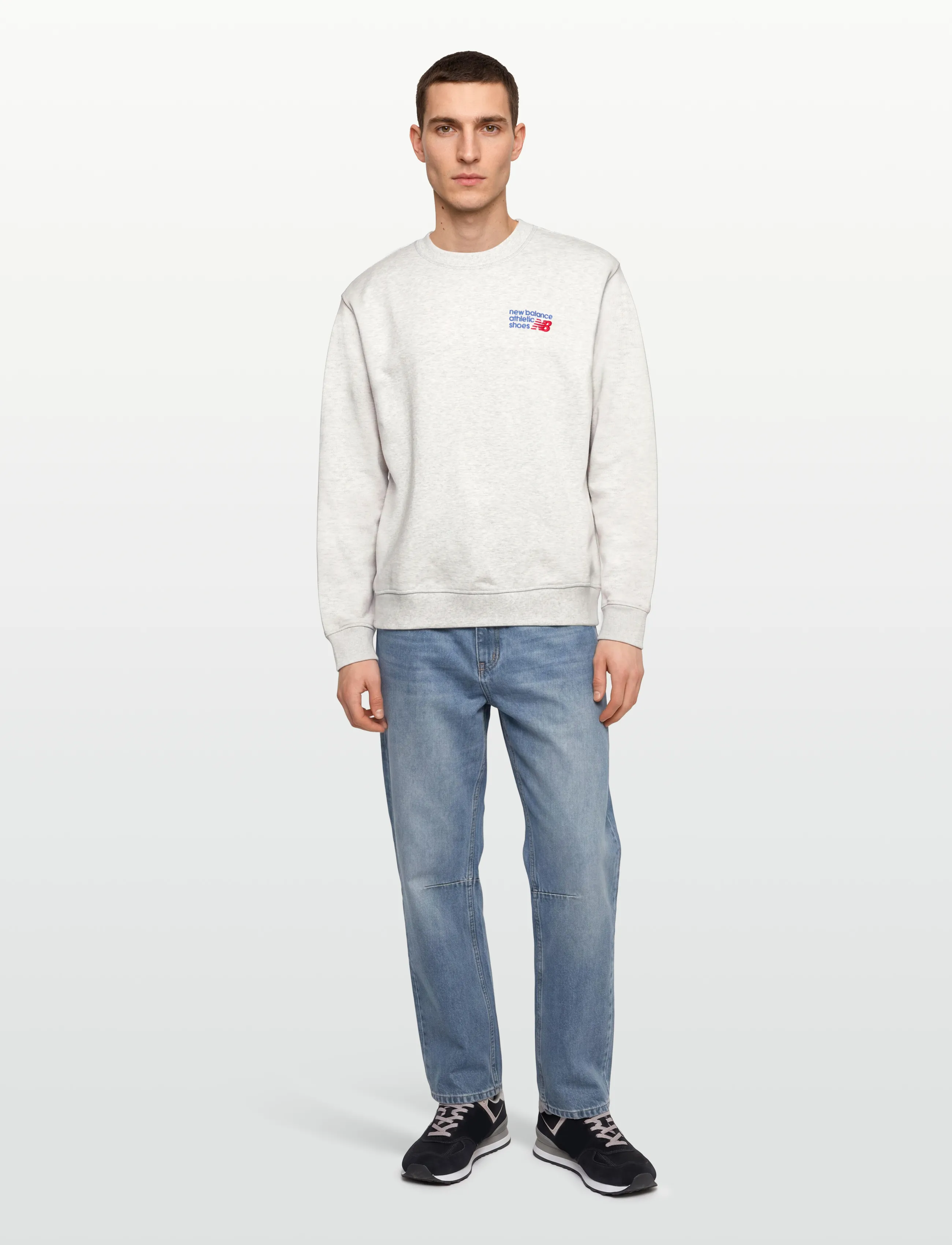 New Balance - Athletics Premium Logo Crew - oberteile - ash heather - 0