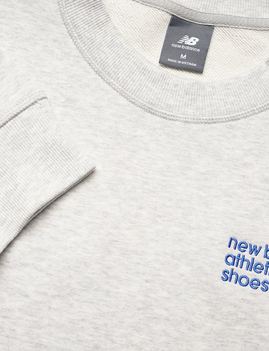 New Balance - Athletics Premium Logo Crew - tops - ash heather - 5