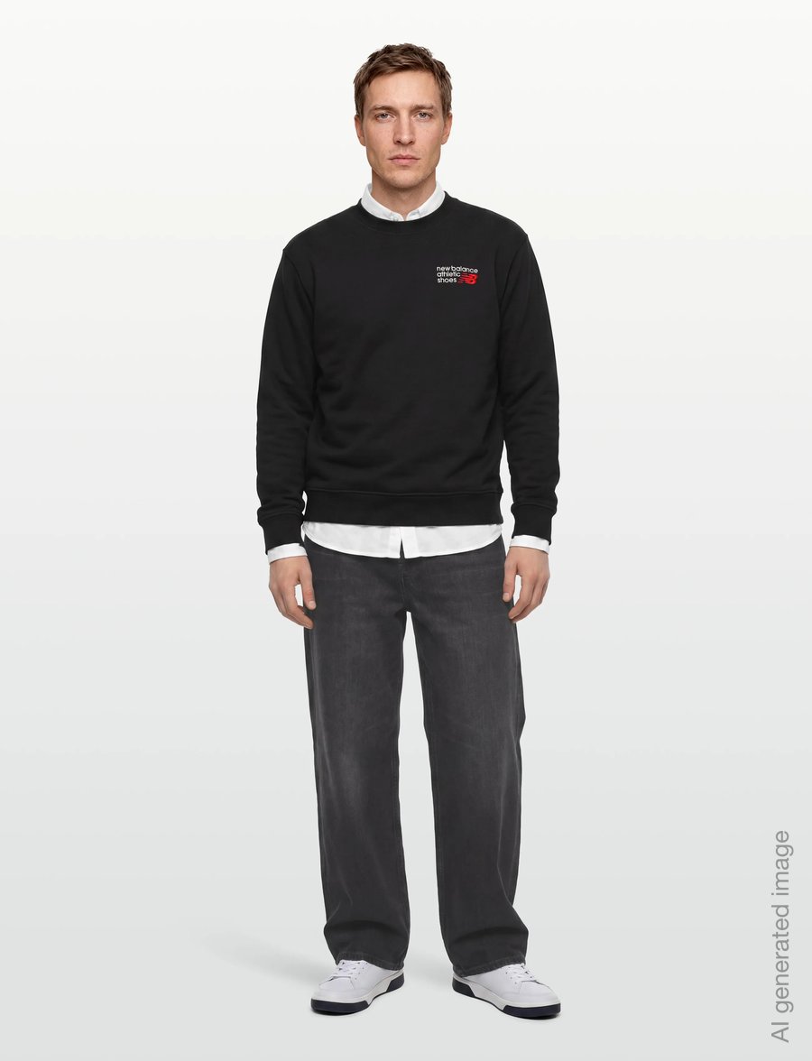 New Balance - Athletics Premium Logo Crew - oberteile - black - 0
