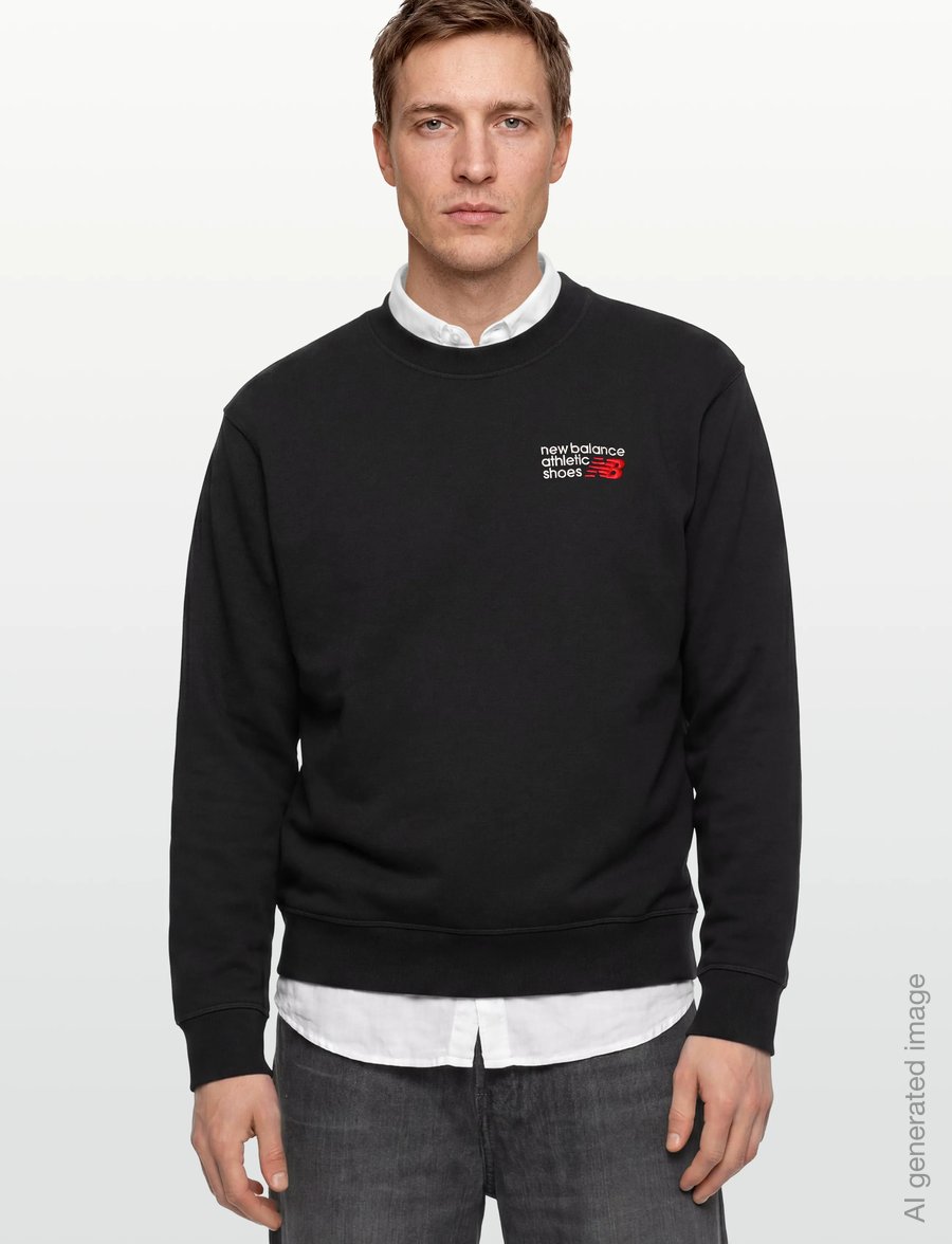 New Balance - Athletics Premium Logo Crew - oberteile - black - 3