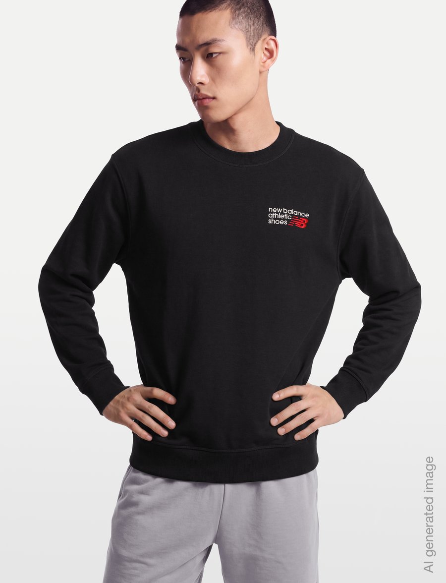 New Balance - Athletics Premium Logo Crew - Överdelar - black - 3