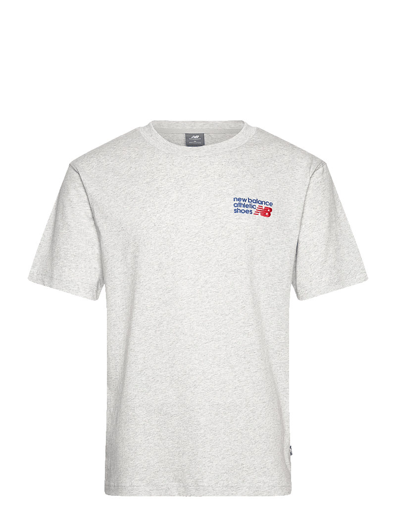 New Balance - Athletics Premium Logo T-Shirt - oberteile & t-shirts - ash heather - 0