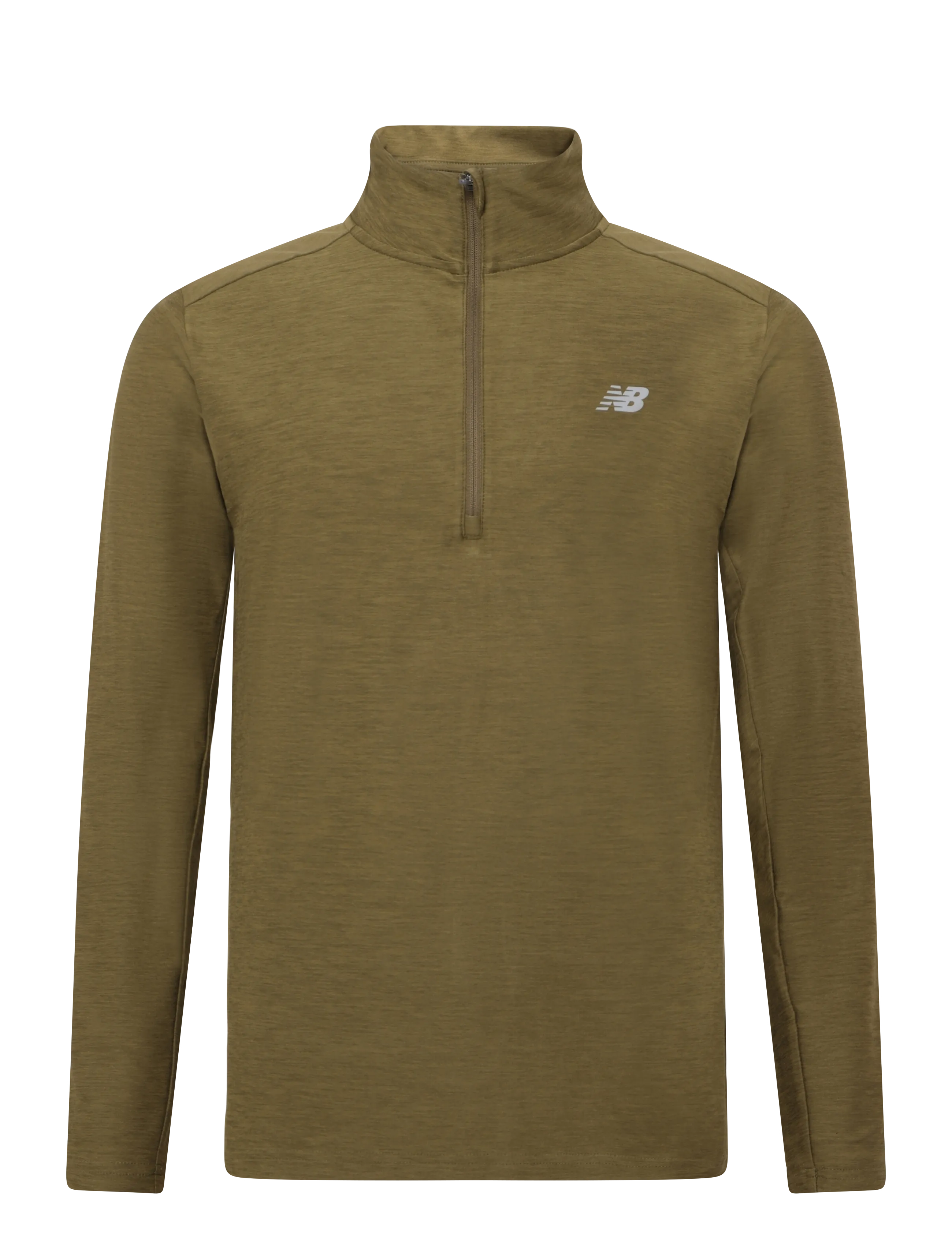 New Balance Space Dye 1/4 Zip - Vis alt - SPORT GREEN HEATHER / khaki/green
