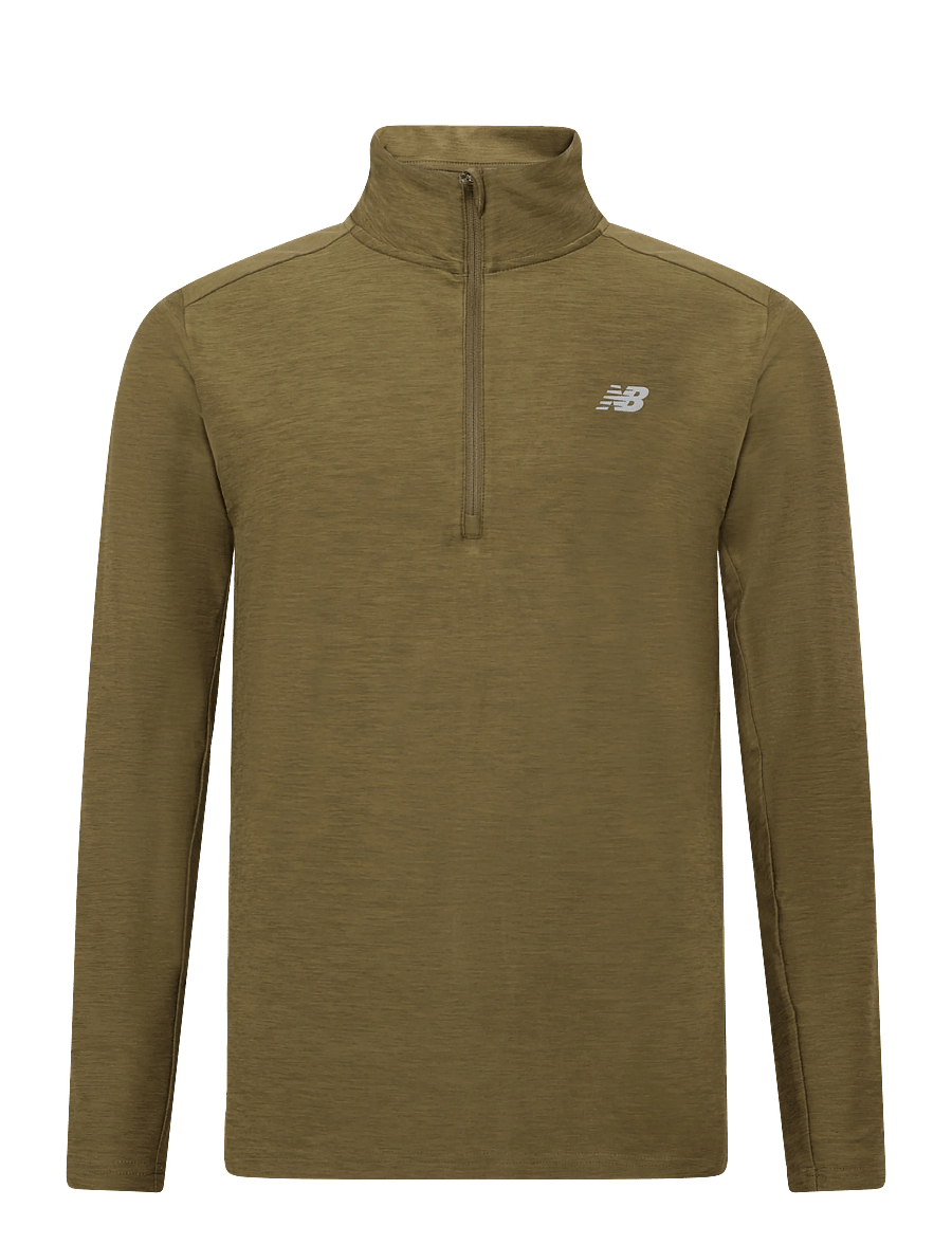 New Balance - Space Dye 1/4 Zip - fleece og mellemlag - sport green heather - 0