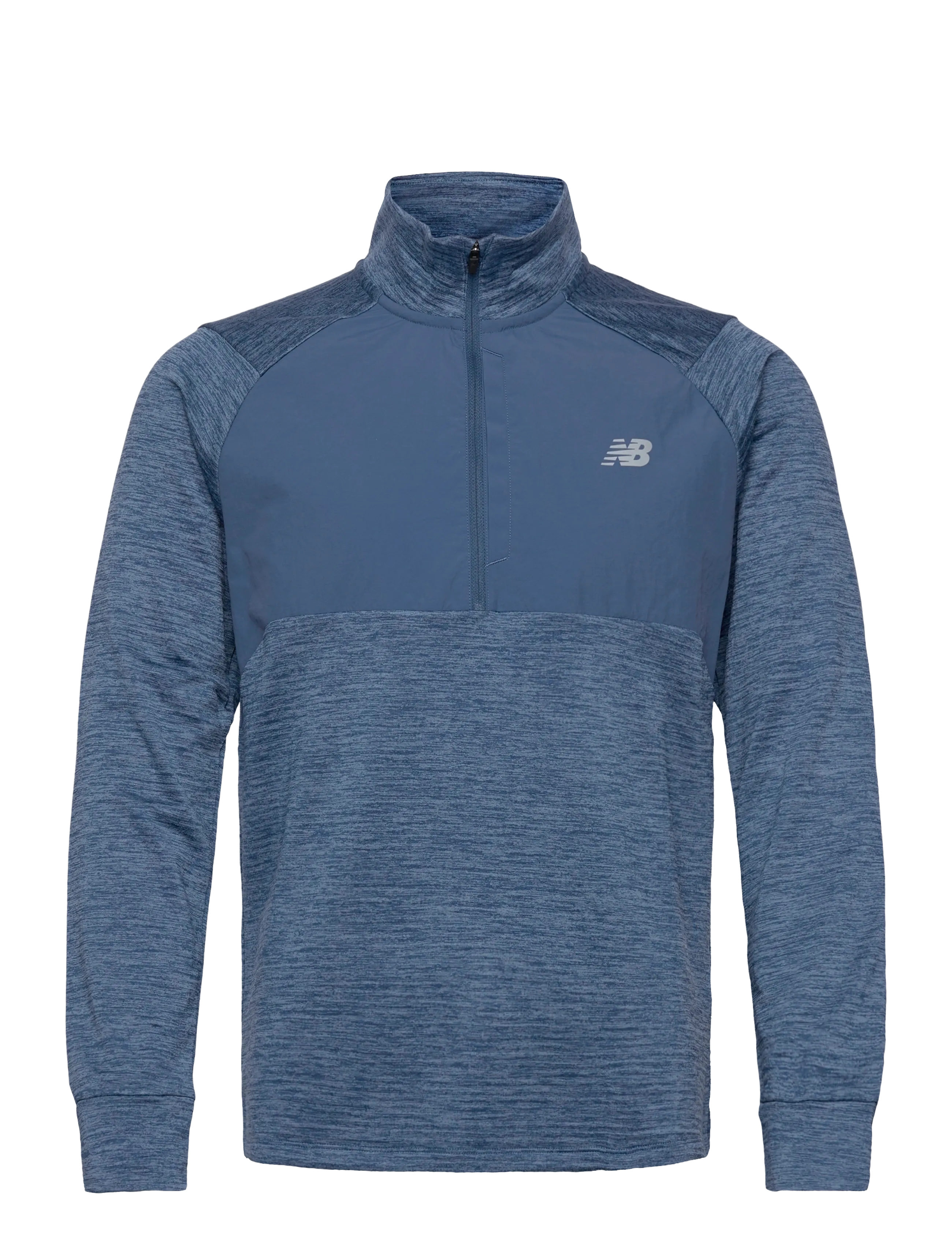 New Balance RC Essential Heat Grid 1/2 Zip - 4 for 3 - DARK SHORELINE BLUE HEATHER / blue