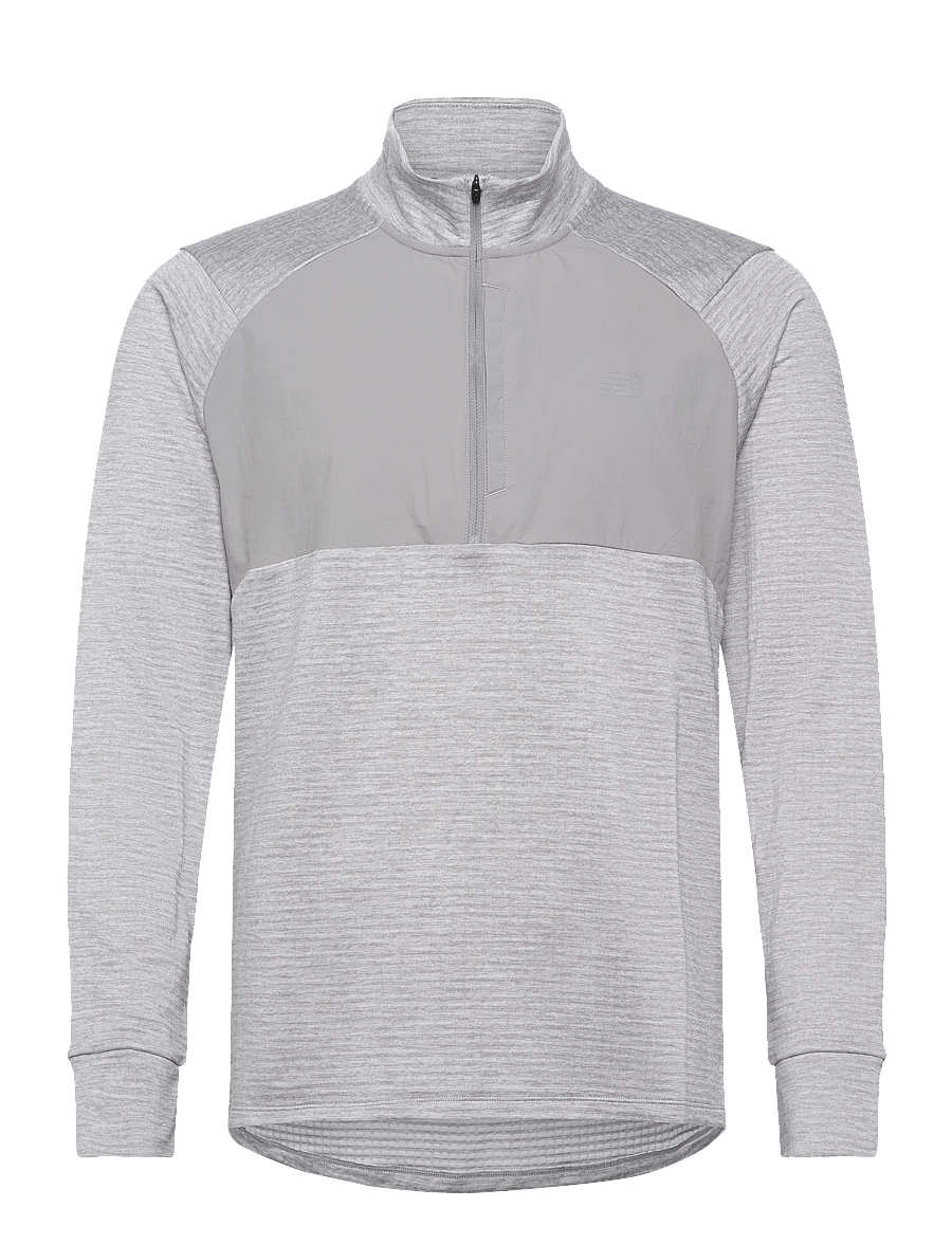 New Balance - RC Essential Heat Grid 1/2 Zip - fleece og mellemlag - athletic grey - 1