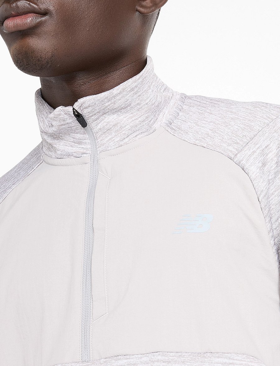 New Balance - RC Essential Heat Grid 1/2 Zip - fleece og mellemlag - athletic grey - 5