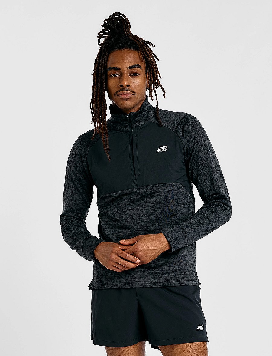 New Balance - RC Essential Heat Grid 1/2 Zip - kampsunid ja vahekihid - black - 0
