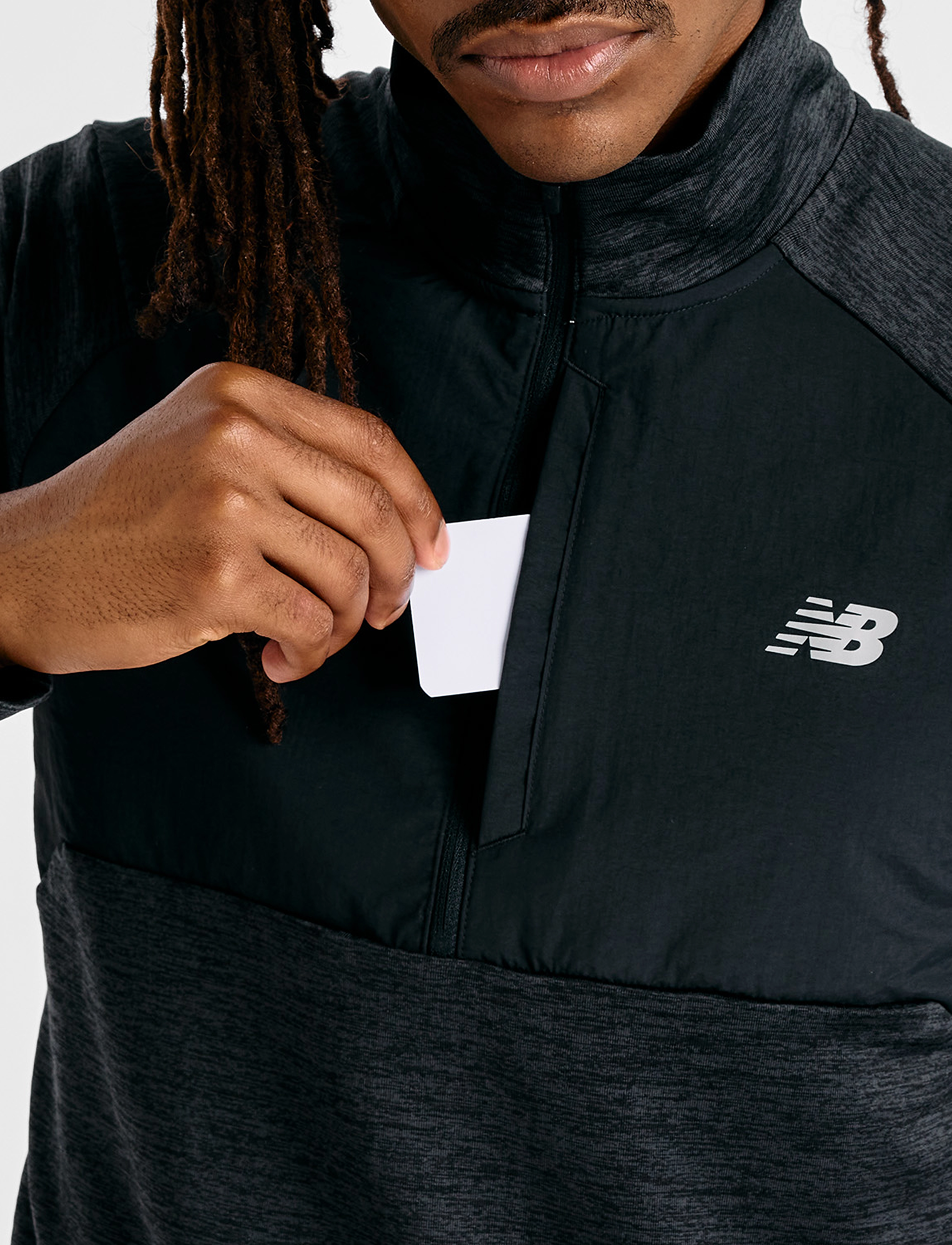 New Balance - RC Essential Heat Grid 1/2 Zip - kampsunid ja vahekihid - black - 4