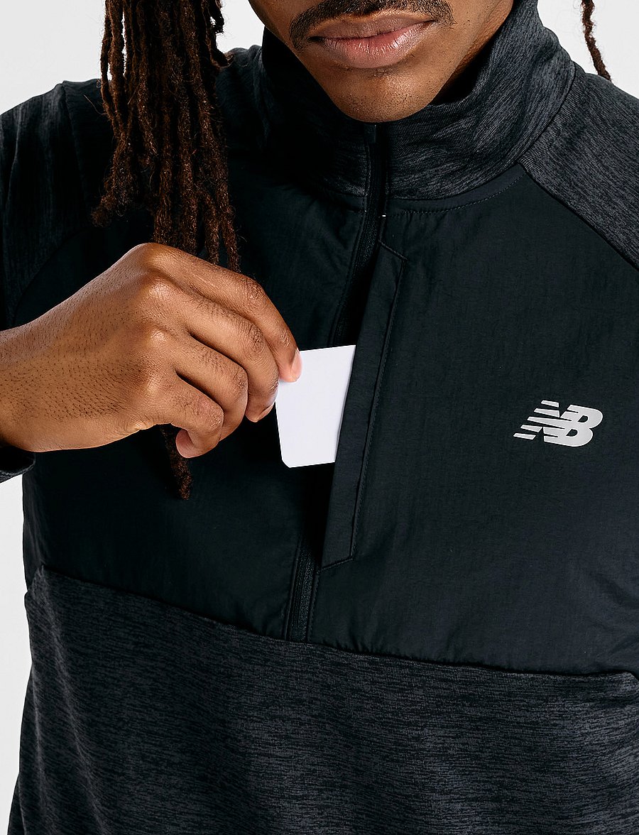 New Balance - RC Essential Heat Grid 1/2 Zip - kampsunid ja vahekihid - black - 4