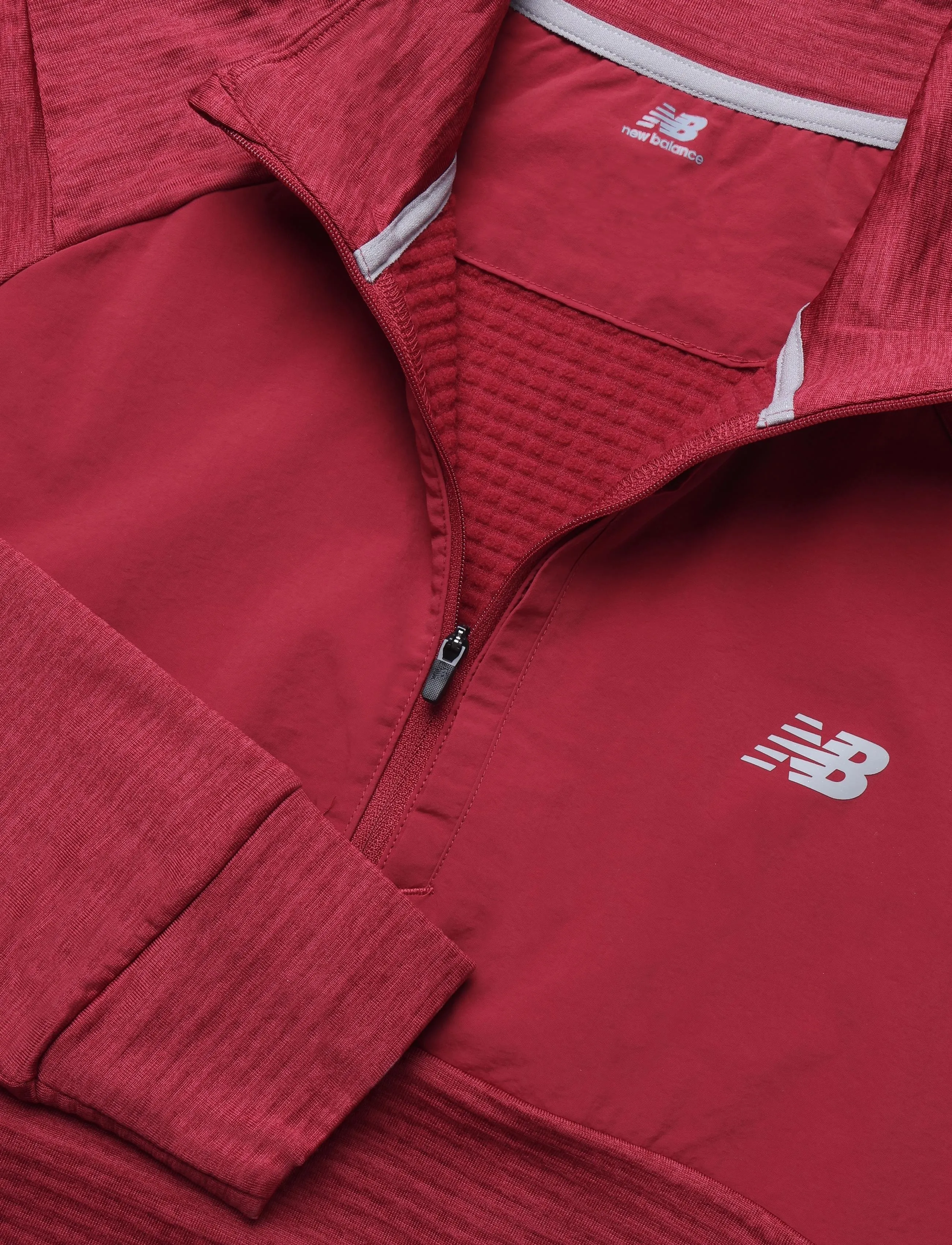 New Balance - RC Essential Heat Grid 1/2 Zip - fleece & midlayer - podium red - 2