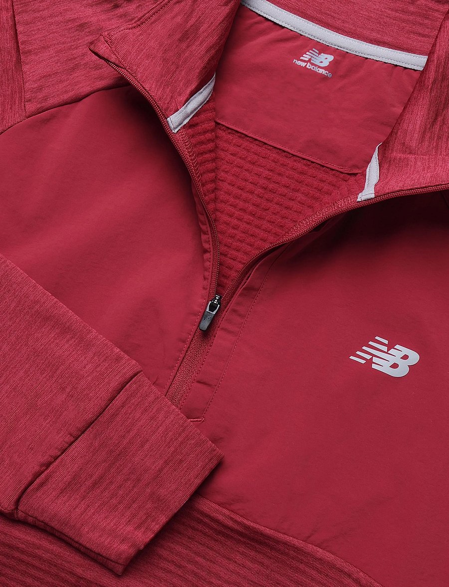 New Balance - RC Essential Heat Grid 1/2 Zip - fleece & midlayer - podium red - 2