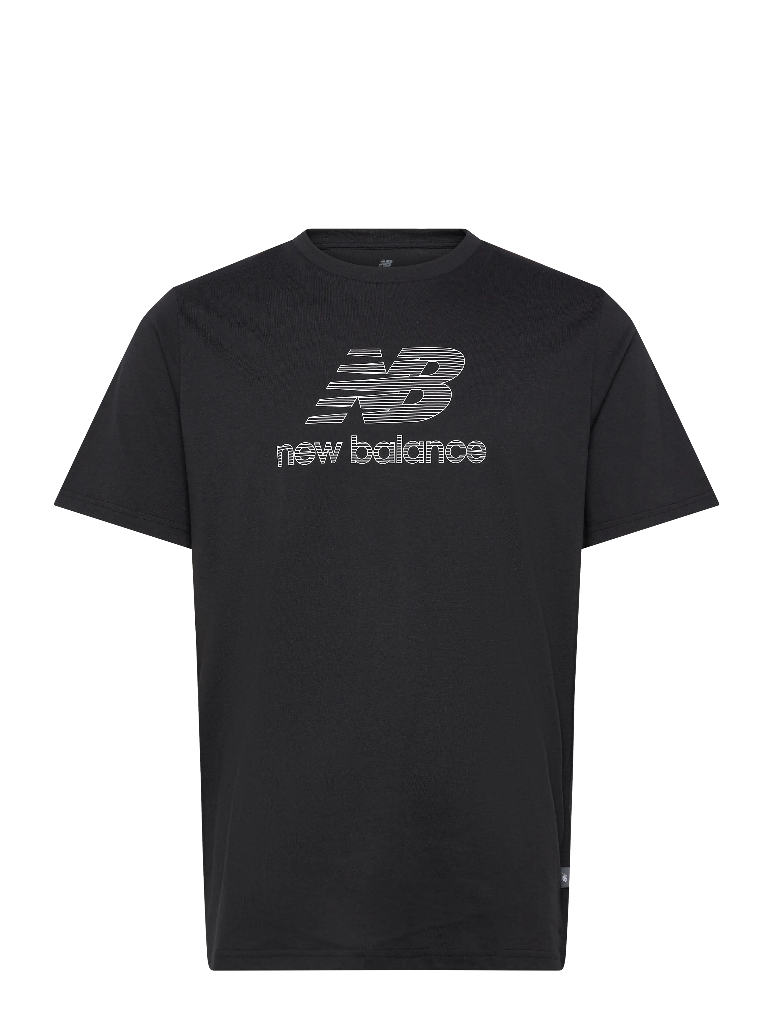 New Balance Heathertech Logo T-Shirt, Mænd, Logo T-Shirt, Sort, Str: S