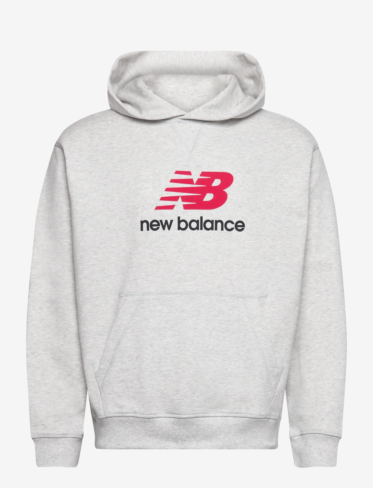 New Balance - Athletics French Terry Logo Hoodie - alussärgid - ash heather - 0