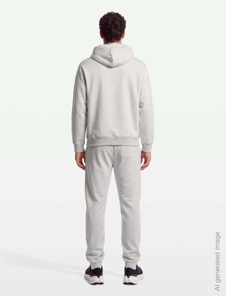 New Balance - Athletics French Terry Logo Hoodie - huvtröjor - ash heather - 4