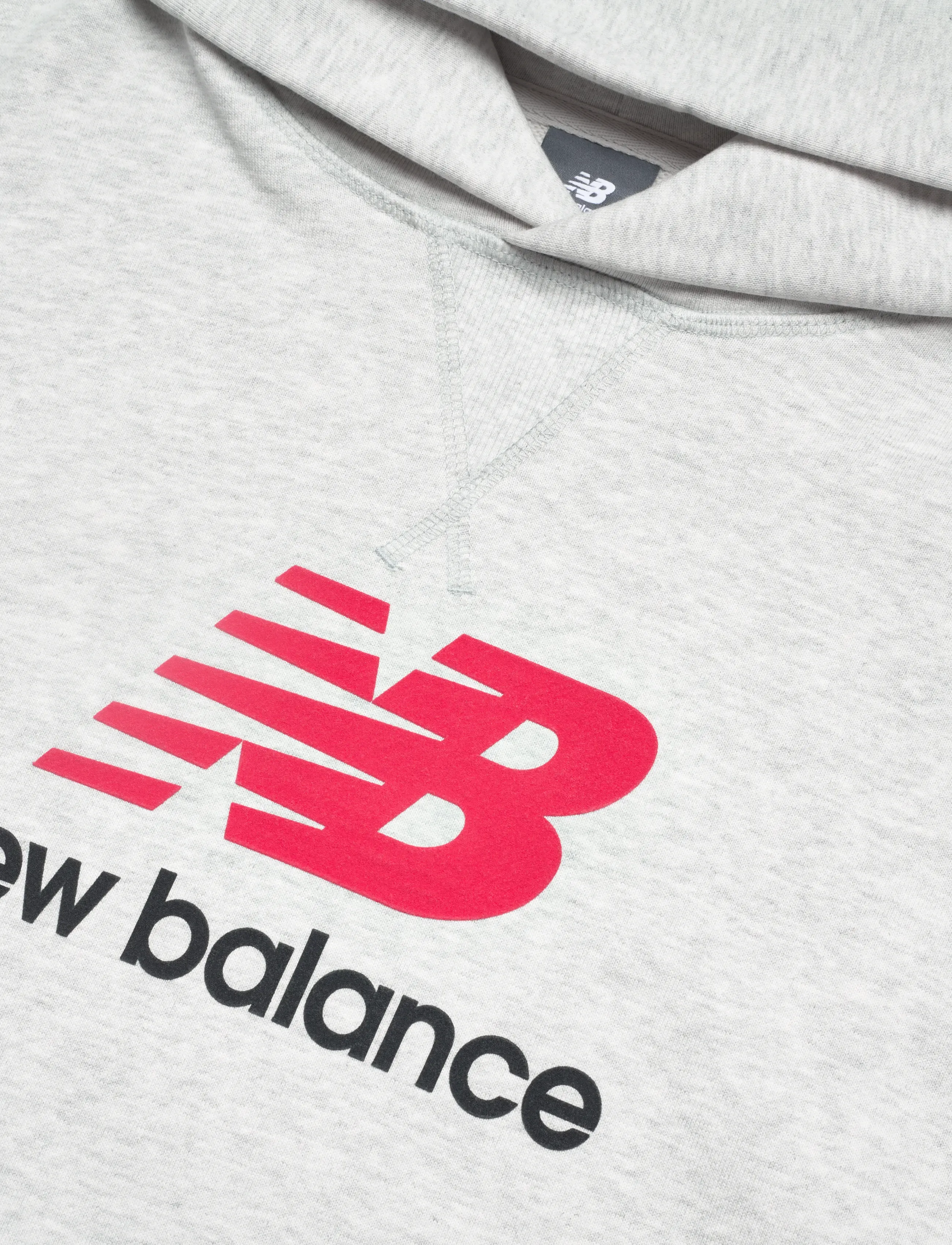 New Balance - Athletics French Terry Logo Hoodie - sweatshirts - ash heather - 2