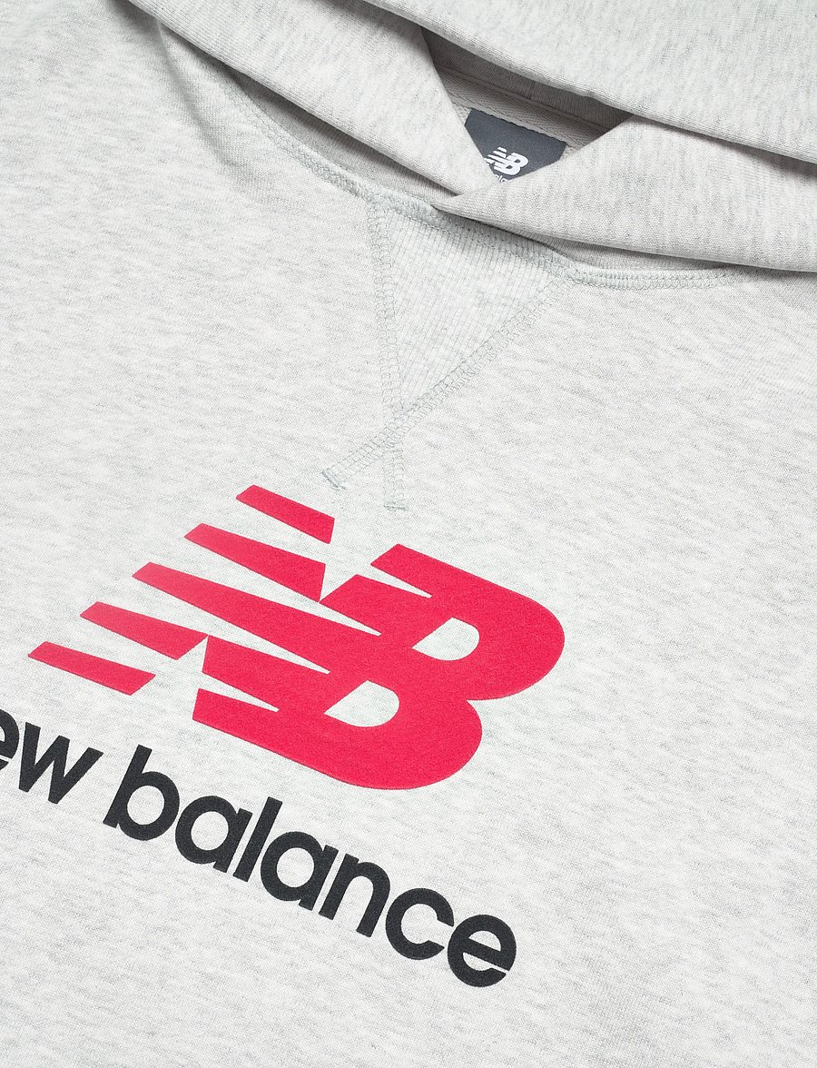 New Balance - Athletics French Terry Logo Hoodie - sweatshirts - ash heather - 2