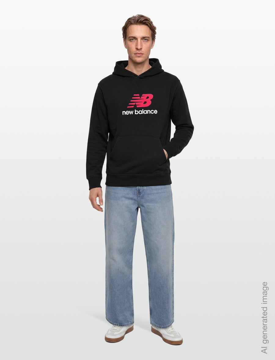 New Balance - Athletics French Terry Logo Hoodie - sweatshirts - black - 0
